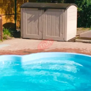 Magazie din plastic crem-nisipos KETER Ultra, 177 x 113 cm piscina