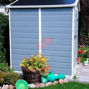 Magazie din plastic gri KETER Manor 46, 130 x 192 cm lateral