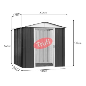 Magazie metalica verde G65 202x137 cm 10 ani garantie dimensiuni