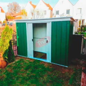 Magazie metalica verde GP84, 238 x 119 cm, garantie 10 ani usi deschise