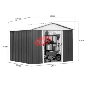 dimensiuni magazie metalica gr AE1010 303x298cm 10ani garantie