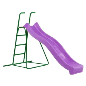 Tobogan 235 cm 300 cm roz-mov cu scara metalica verde