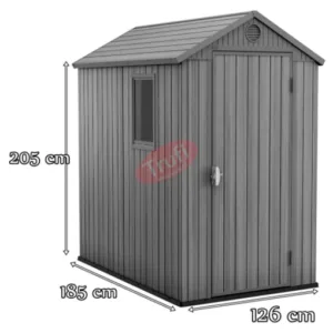 Magazie plastic KETER Darwin 46, 126×184 cm dimensiuni