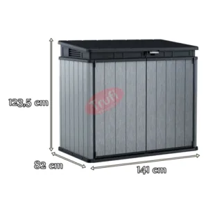 Magazie depozitare 2 pubele KETER Elite, 141 x 82 cm dimensiuni