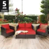 Perne din burete pentru exterior Rosu 2131