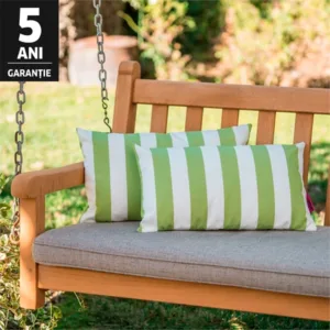 Perne pentru exterior dungi alb verde