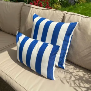 Perne pentru mobilier gradina dungi alb-albastru
