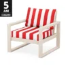 Perne pentru mobilier gradina dungi alb-rosu
