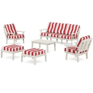 Perne pentru mobilier gradina dungi alb-rosu