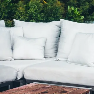 Perne pentru mobilier gradina exterior Alb 2602