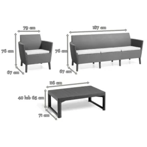 Mobilier de gradina Trufi Kai gri