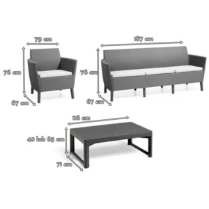 Mobilier de gradina Trufi Aruba maro