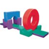 Set traseu motric din burete cu cerc – Trufi SoftPlay: un spațiu de joacă creativ și sigur, confecționat din burete de calitate și vinyl moale, colorat. Stimulează motricitatea, echilibrul și coordonarea copiilor prin joacă activă. Potrivit pentru grădinițe, creșe și spații de joacă interioare.