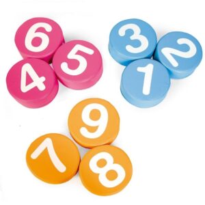 Set 9 perne din burete cu numere