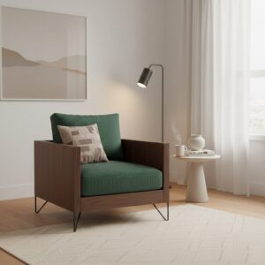 Perne pentru mobilier de terasă din catifea raiată verde la comandă
