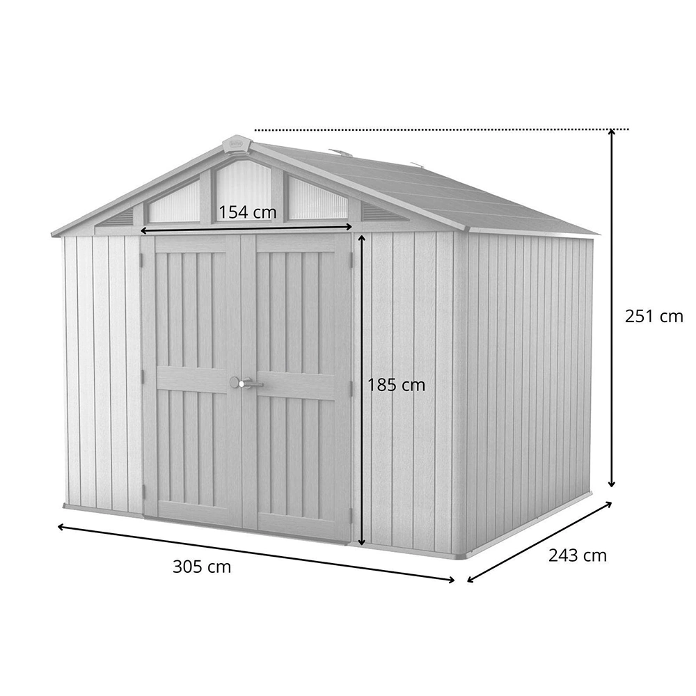 magazie_depozitare_stronghold_2.0_gri_dimensiuni Magazie din plastic Keter Stronghold 2.0 gri dimensiuni