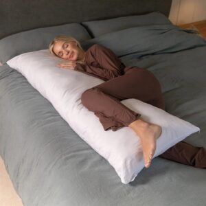 Perna lunga 130x40 folosita intre picioare pentru somn lateral