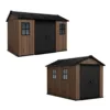 Magazie din plastic Keter Apex 1175 culoare nuc 2 posibilitati asamblare